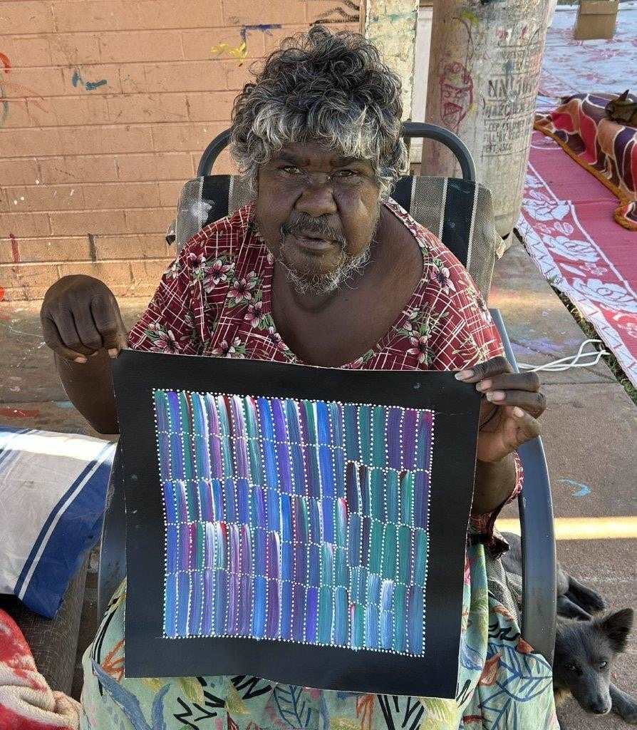 Bush Yam Dreaming by Jeannie Mills Pwerle 