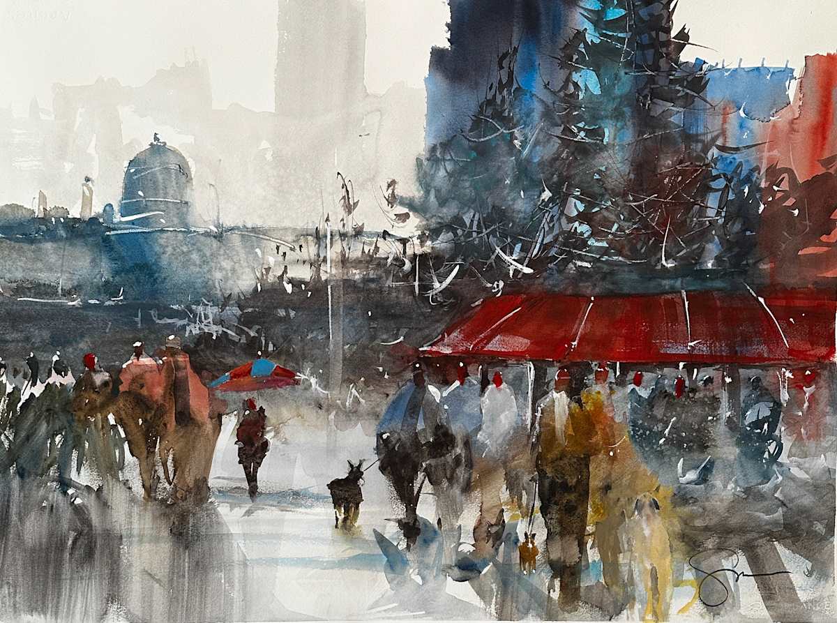 Her Own Dance by SteveGriggsWatercolor 