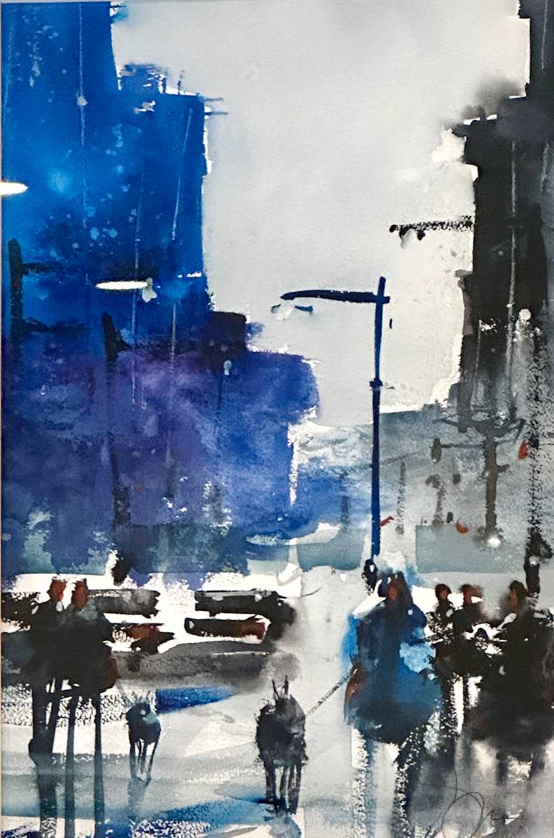 A Familiar Walk by SteveGriggsWatercolor 