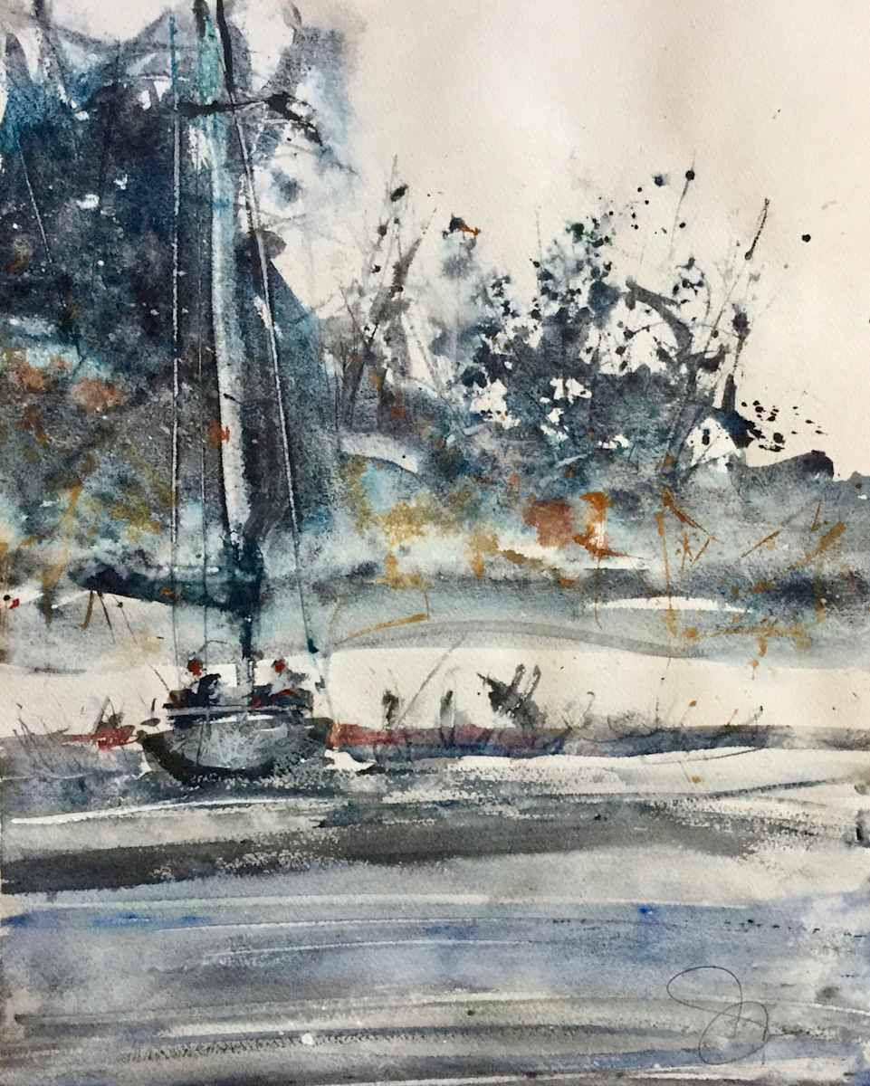 Winter Came Early by Steve Griggs Watercolor 