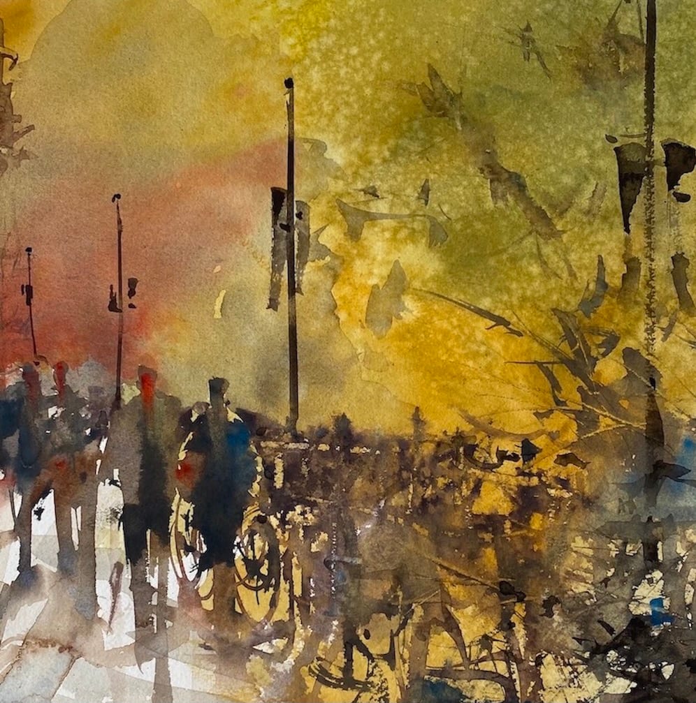 Time for a Ride by Steve Griggs Watercolor, Image 1.