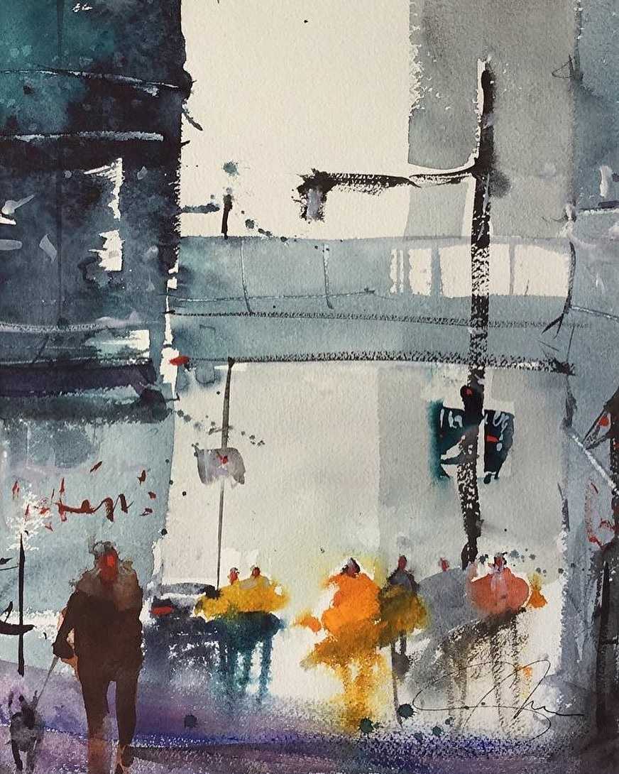 Windswept by Steve Griggs Watercolor, Image 1.