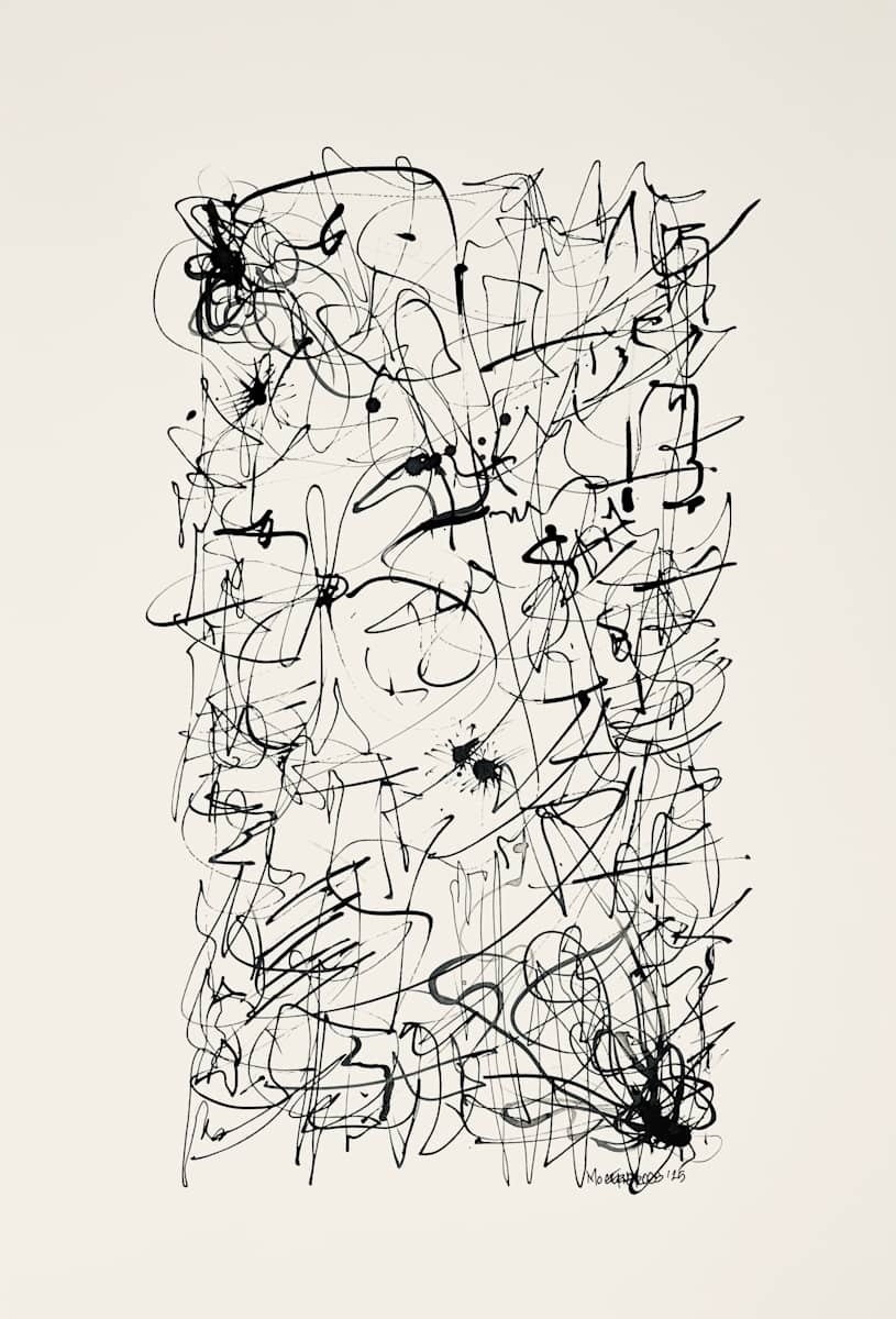Jazz #4, Ink on Paper by Mo Gerngross, Image 2.