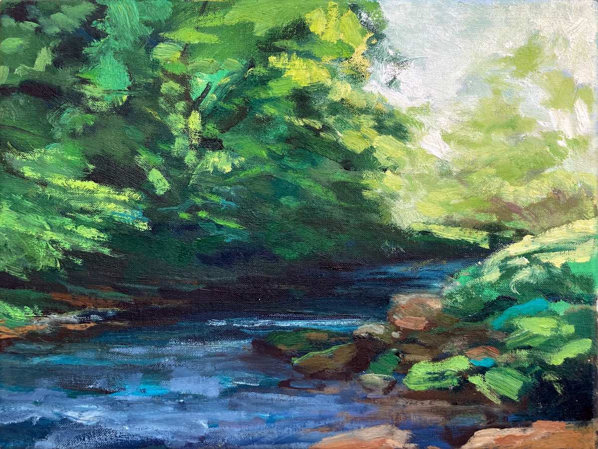 A bend in the river, deep shadows by Ian Dugdale 