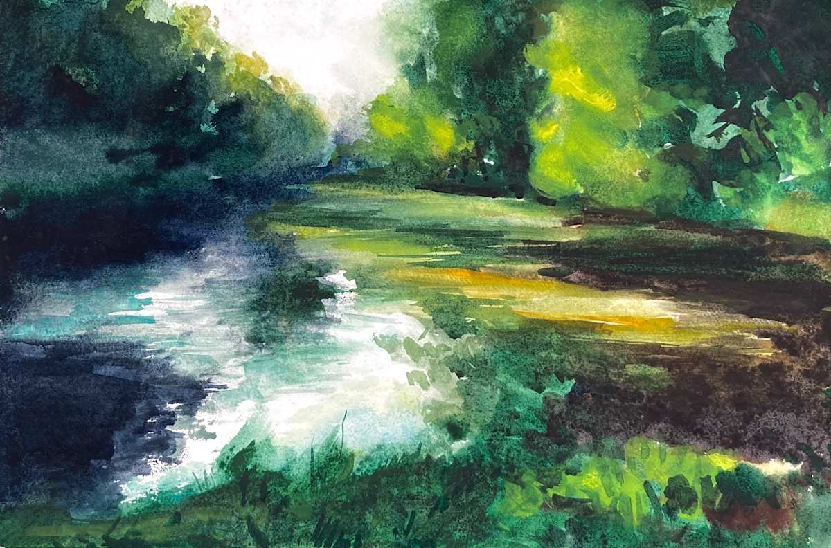 The Trout Pond, River Bradford, Youlgreave by Ian Dugdale  Image: The Trout Pond, River Bradford, Youlgreave
