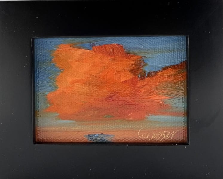 Blue Sky Orange Cloud by Jeanne Levasseur 