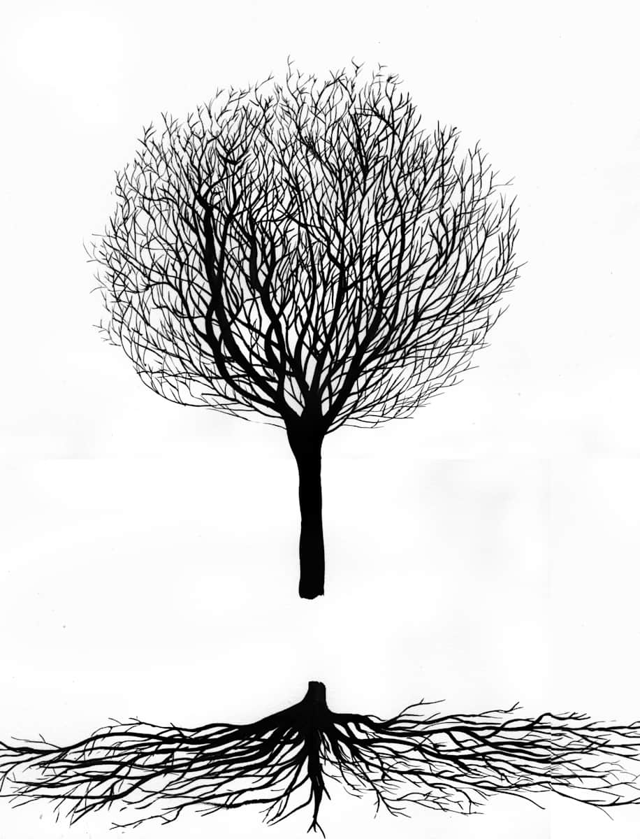 Tree With Roots by Jo Davis 
