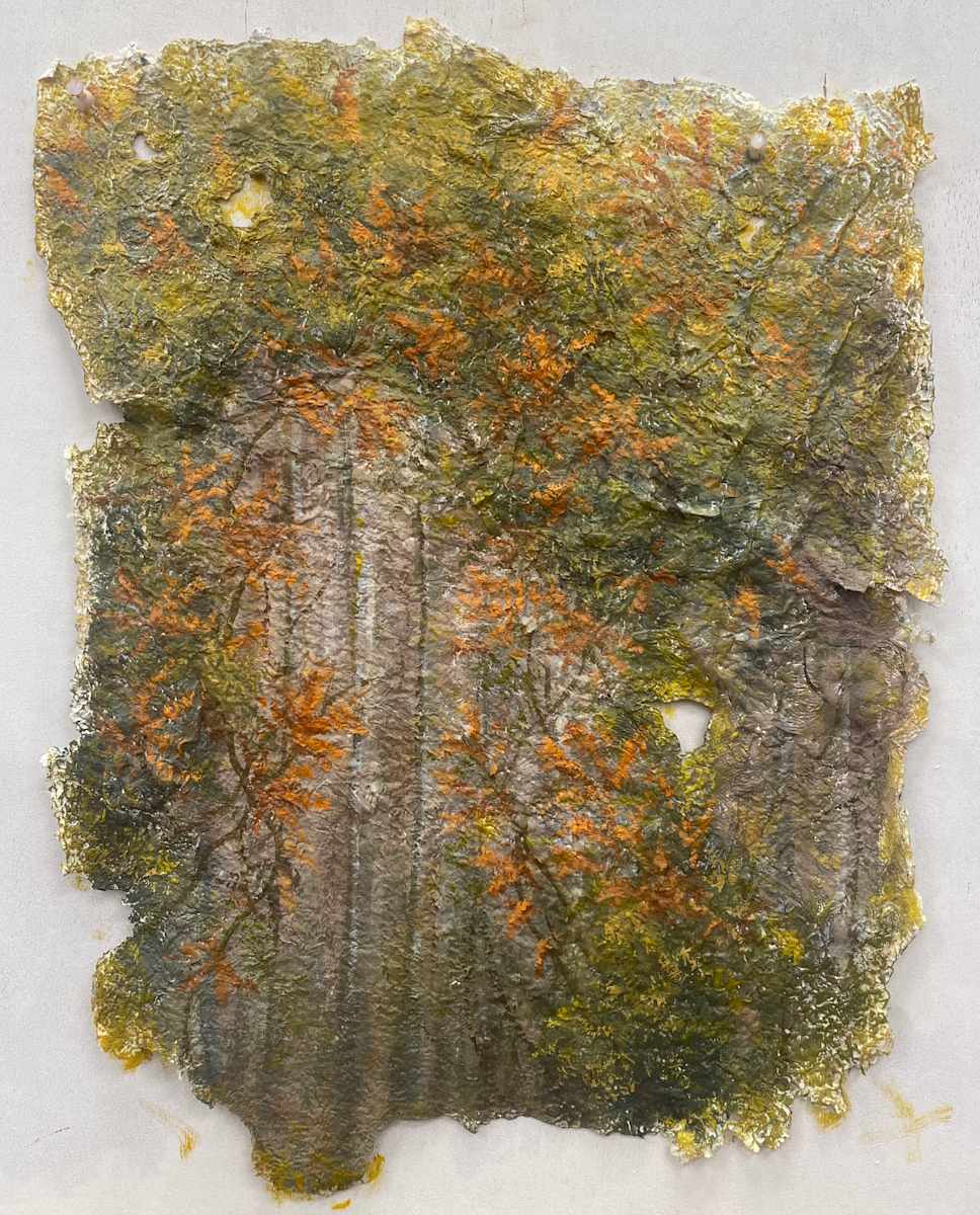 “Beautiful Invaders 1: Trumpet Vine" by Trevor Joseph Thomas  Image: "This trumpet vine painting is the first in a series titled Beautiful Invaders: Entangled in the South, which explores the striking yet invasive vines and plants that flourish throughout the southern United States."