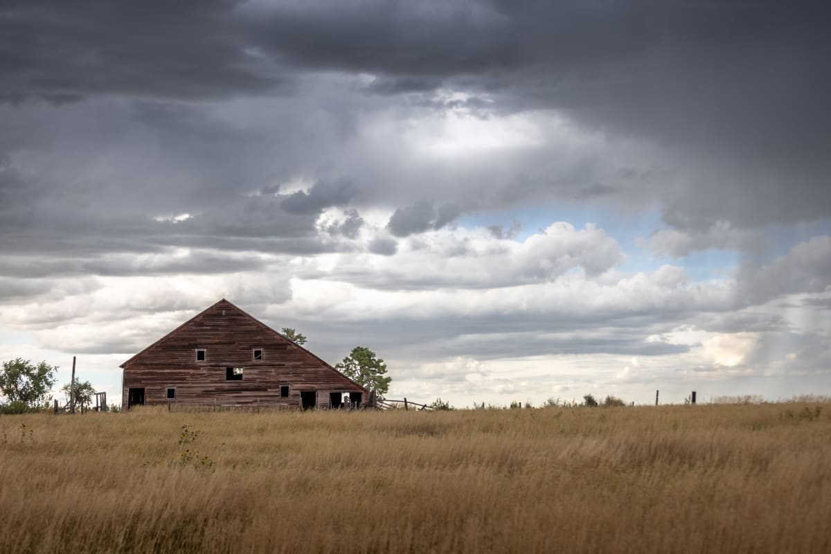 Abandoned Barn After Storm by Denise Hawkins 