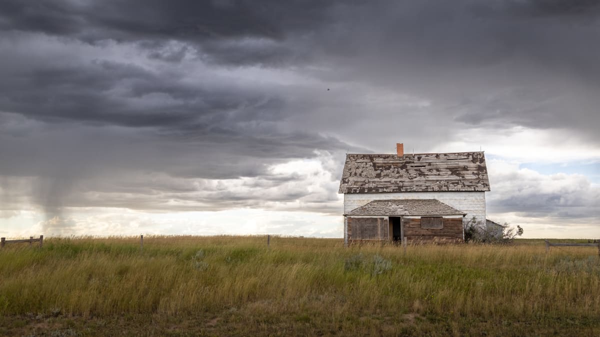 Abandoned Ranch After Storm by Denise Hawkins 