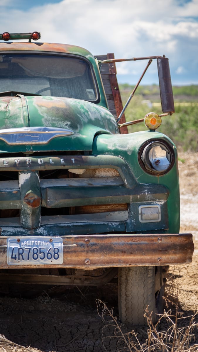 Green Chevy Truck by Denise Hawkins 