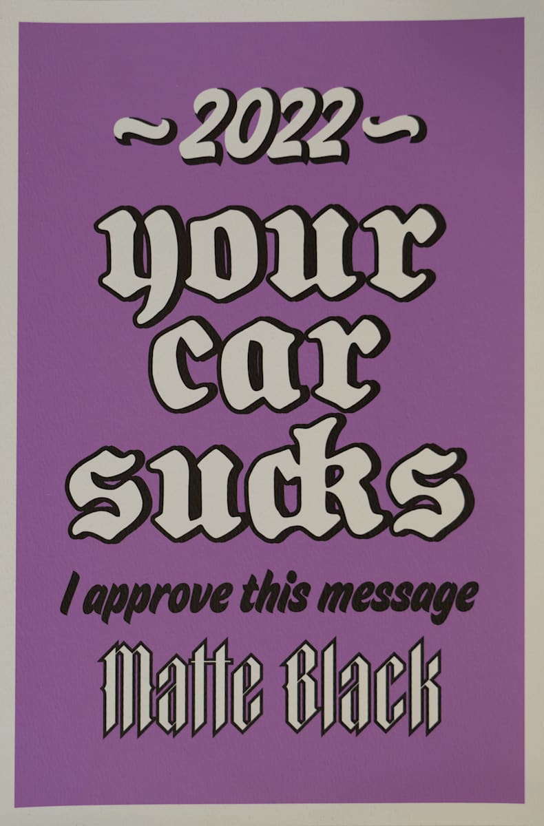 Your Car Sucks by Matte Black Mag, Image 1.