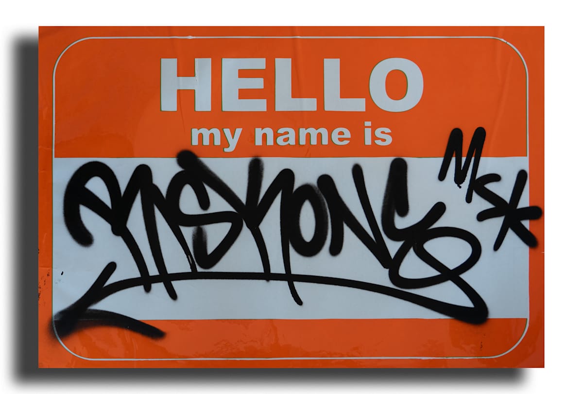 Hello, My Name Is (Orange) by Risk, Image 1.