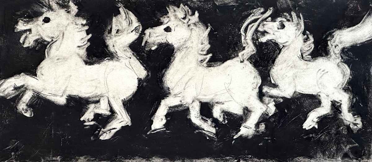 Trio of Fire Horses, 1/2 by Annie Shaver-Crandell, Image 1.