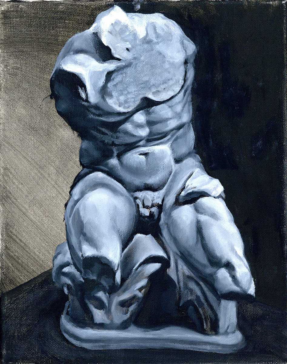 Male Torso Statue by Julia iSABEL, Image 1.