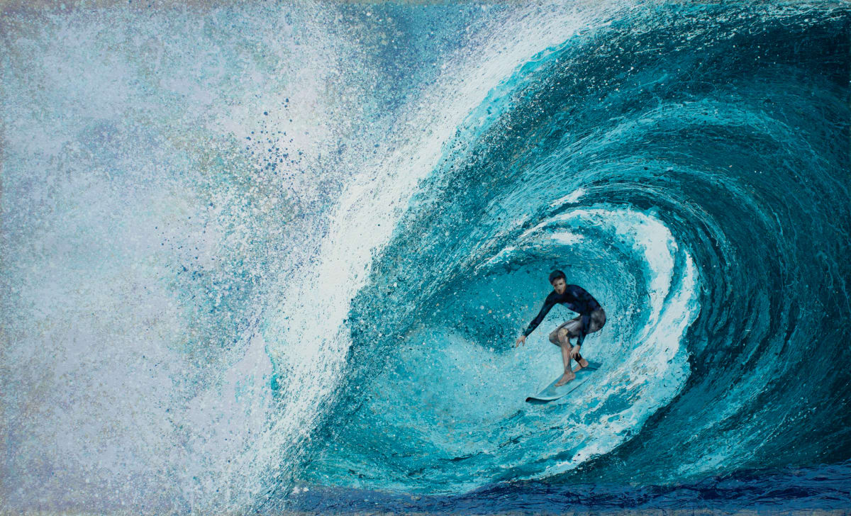Surfing the Line: Non-plastic Ocean by Julia iSABEL, Image 1.