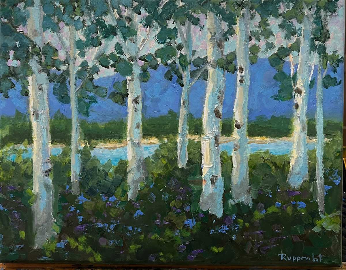 Birches by the Riverside by Jean Rupprecht 