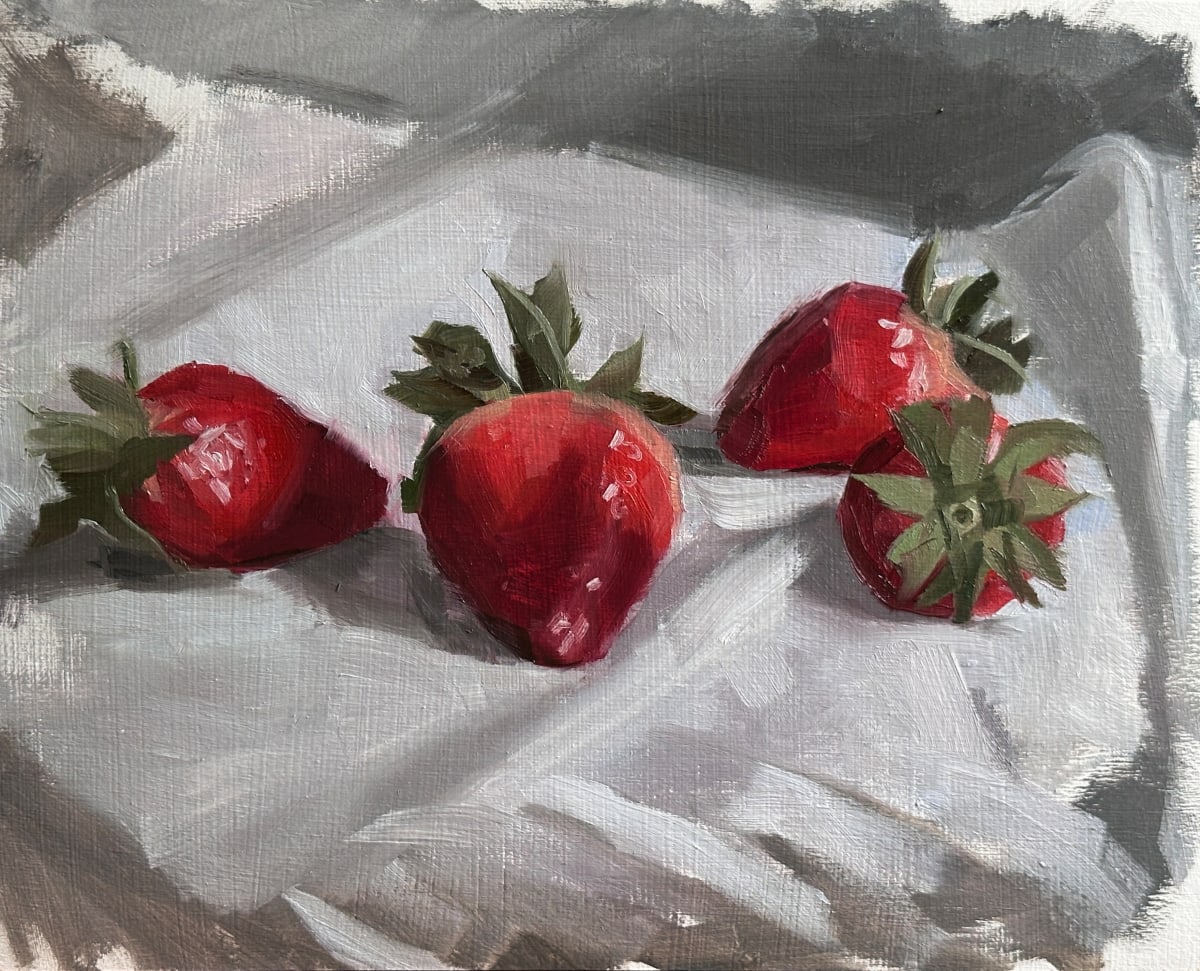 Still Life with Strawberries by Maria Daas, Image 1.