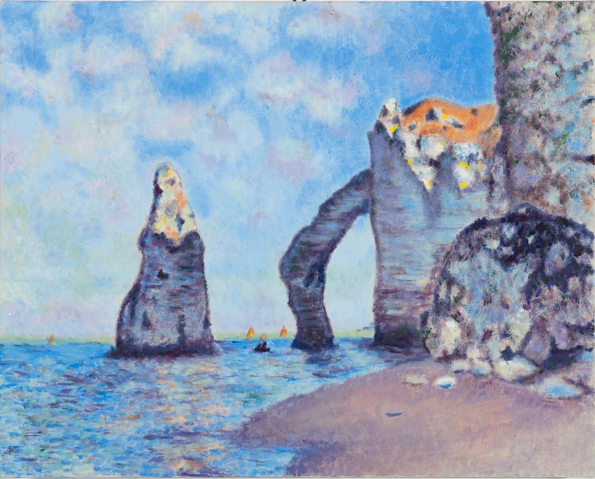 Fox Cliffs (after Monet's The Cliffs of Étretat) by Cathryn Lynea 