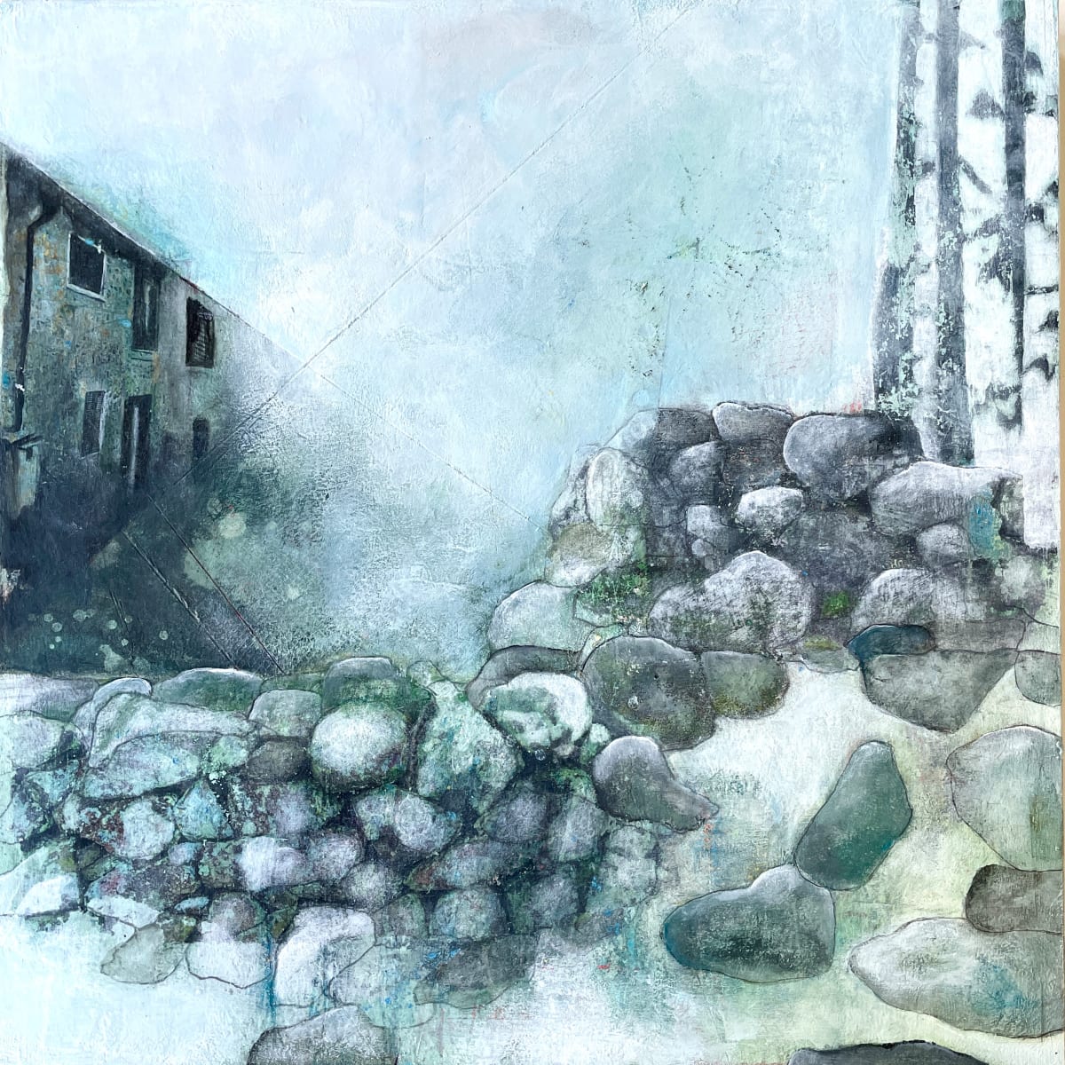 Steinmauer auf Mallorca by Benita Neubauer 
