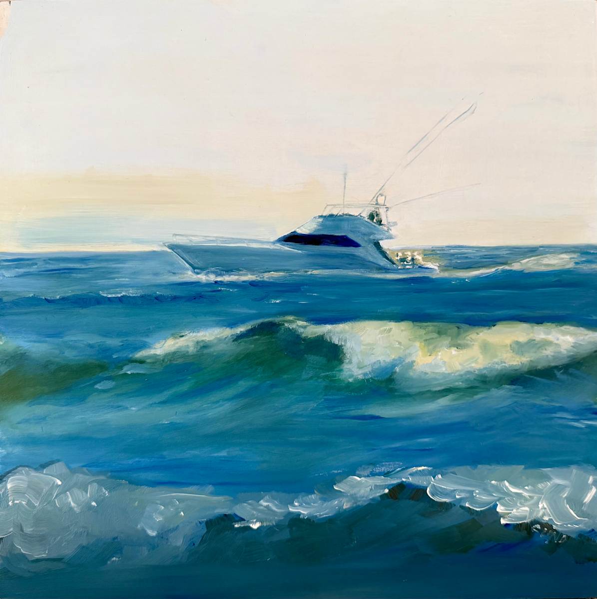 Motor Boatin' by Chrissy Lind  Image: A lazy Sunday afternoon on the Longport, NJ beach watching the boats go by