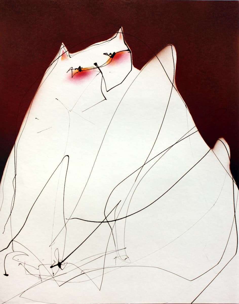 Pink Cheek Cat by Gerrit Greve Art Collection, Image 3.