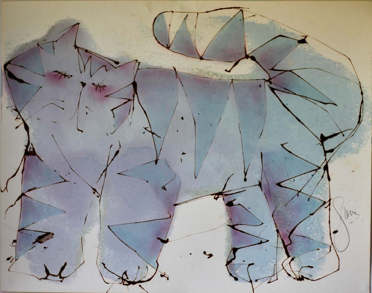 Lavender Cat by Gerrit Greve 