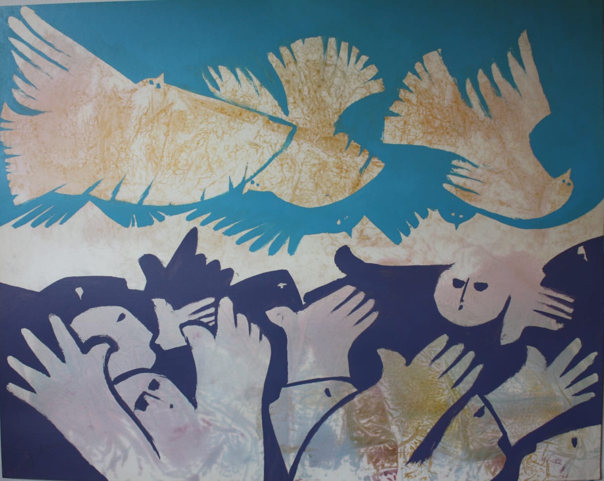 Untitled with Birds 1 by Gerrit Greve 