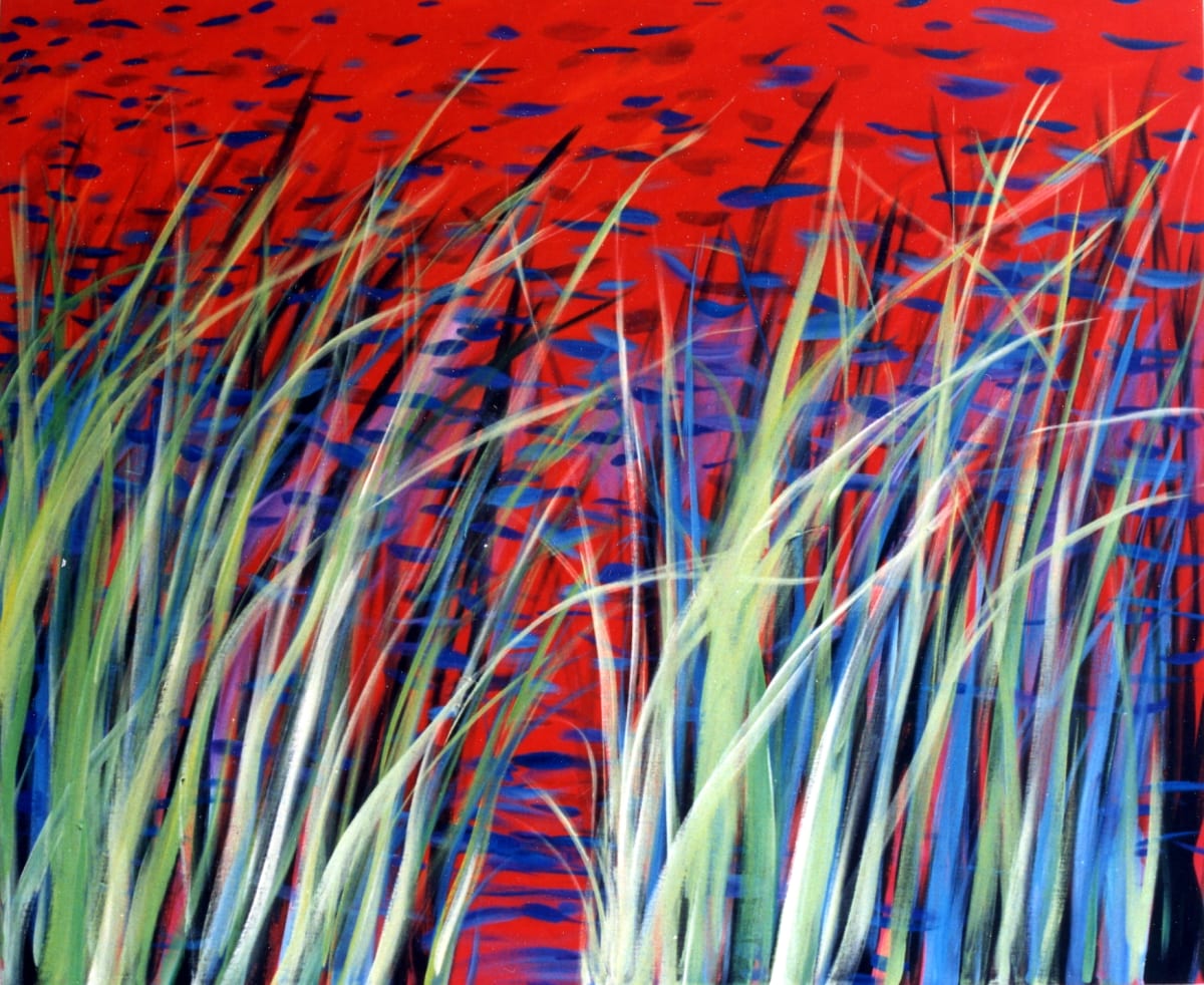 Reeds at Red Light 4 by Gerrit Greve 