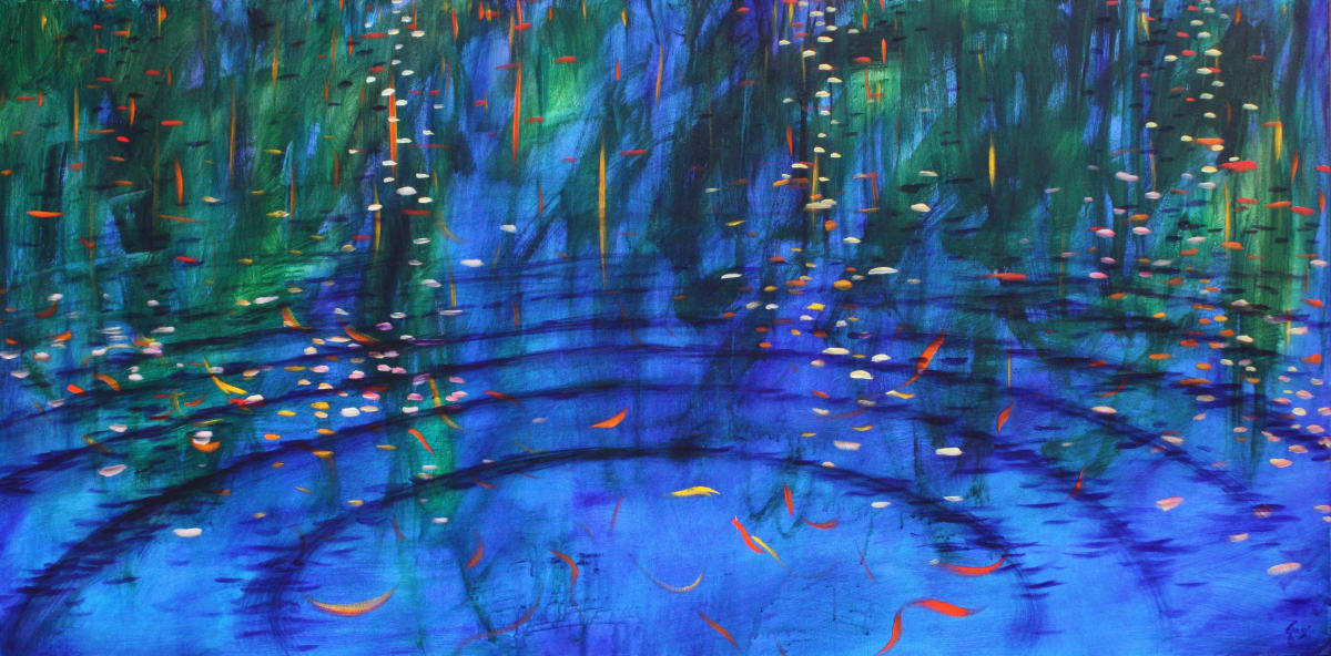 Sacred Blue Ripples 4 by Gerrit Greve 