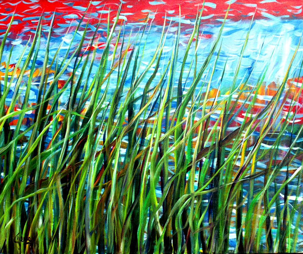 Pond Reeds by Gerrit Greve 