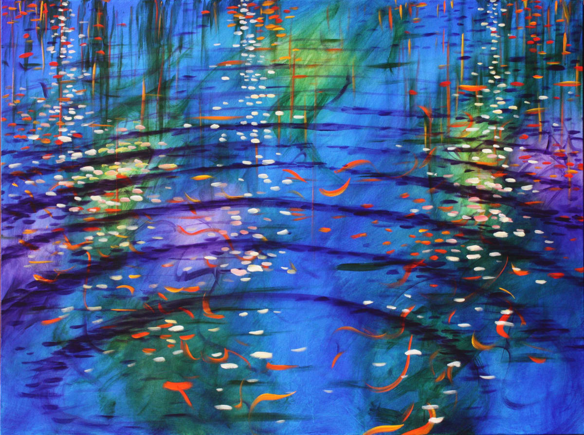 Sacred Blue Ripples 7 by Gerrit Greve 