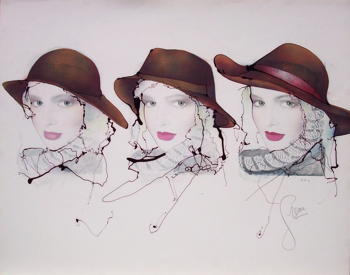 Three Brown Hats by Gerrit Greve 