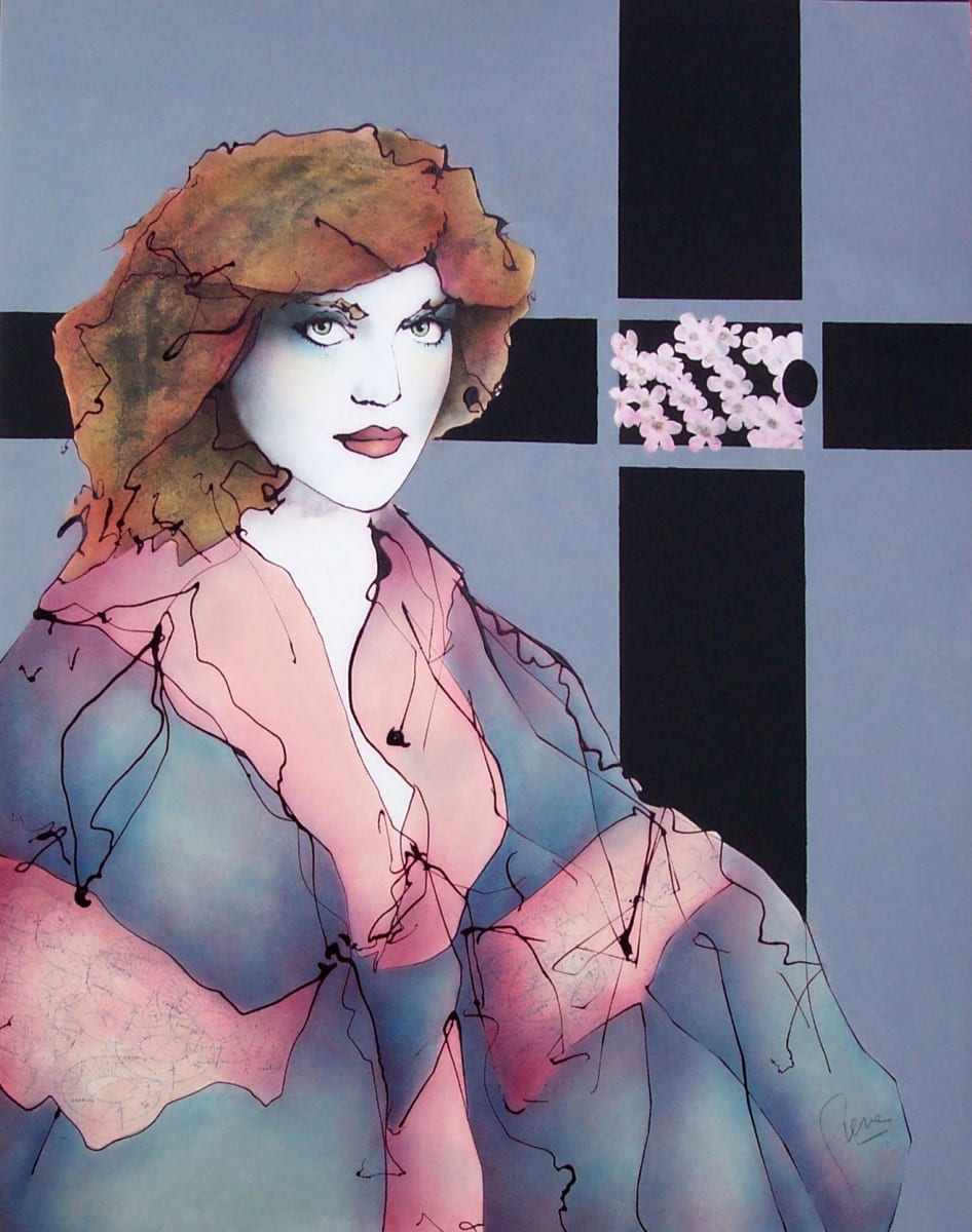 Judy with Flowers by Gerrit Greve 