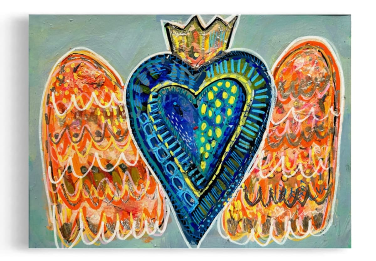 Heart Milagro Blue by Nara Montuy  Image: Heart Milagro Blue