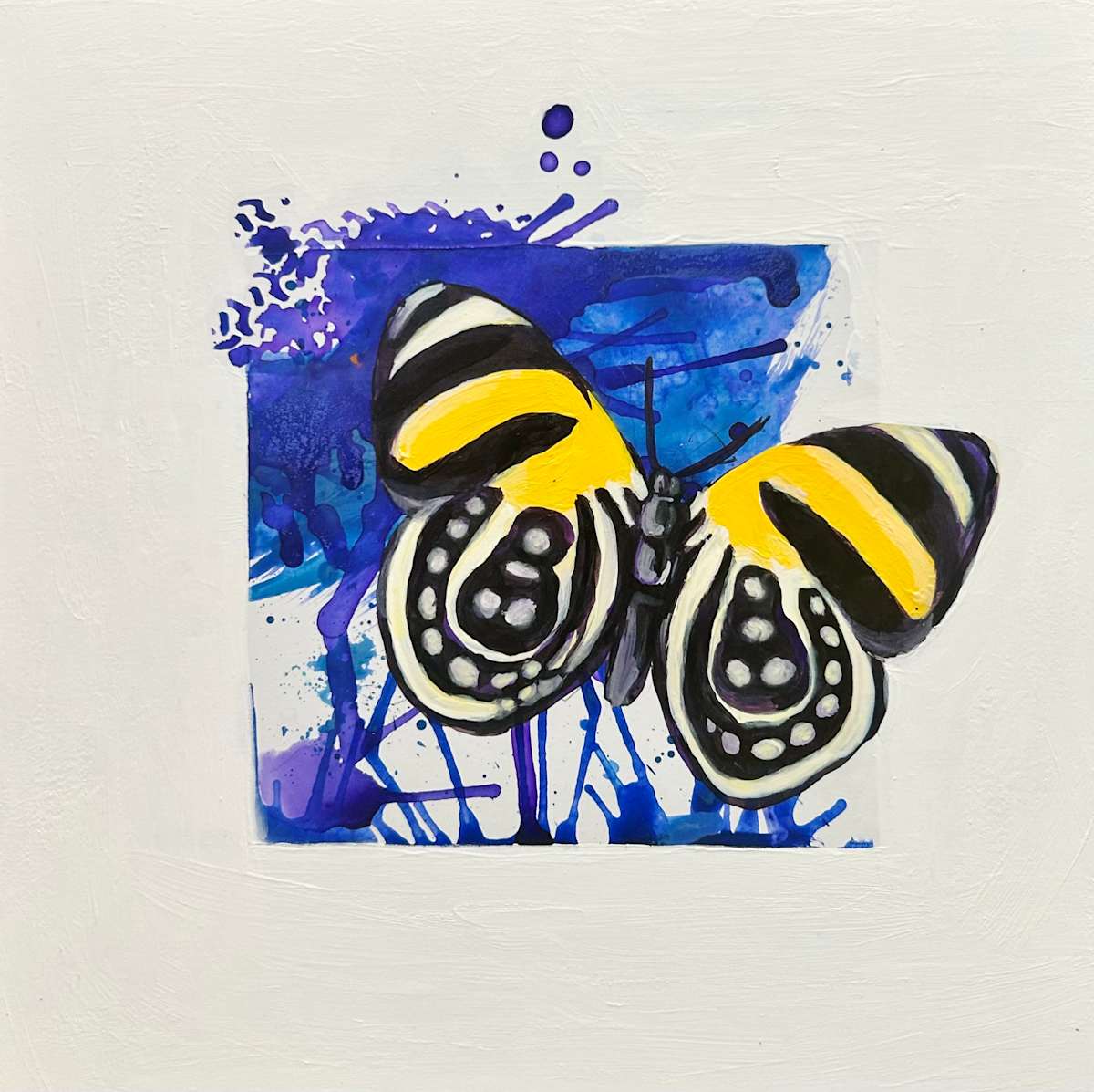 Yellow Fly on Purple by Nara Montuy 