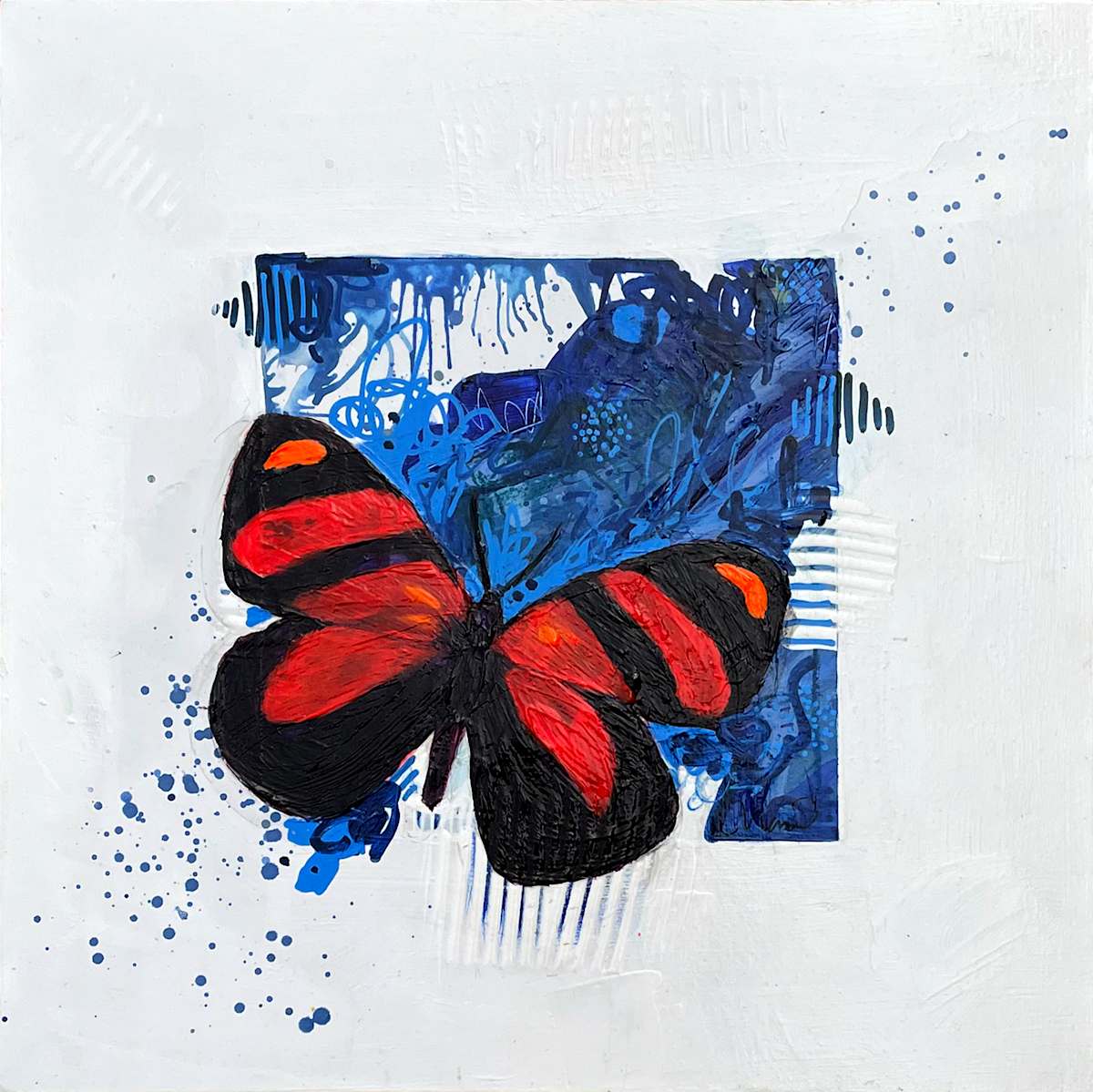Red and Blue Flutterfly by Nara Montuy 