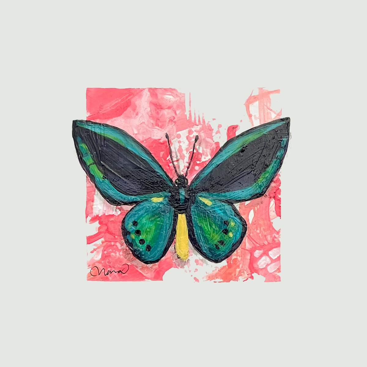 Teal on Pink by Nara Montuy 