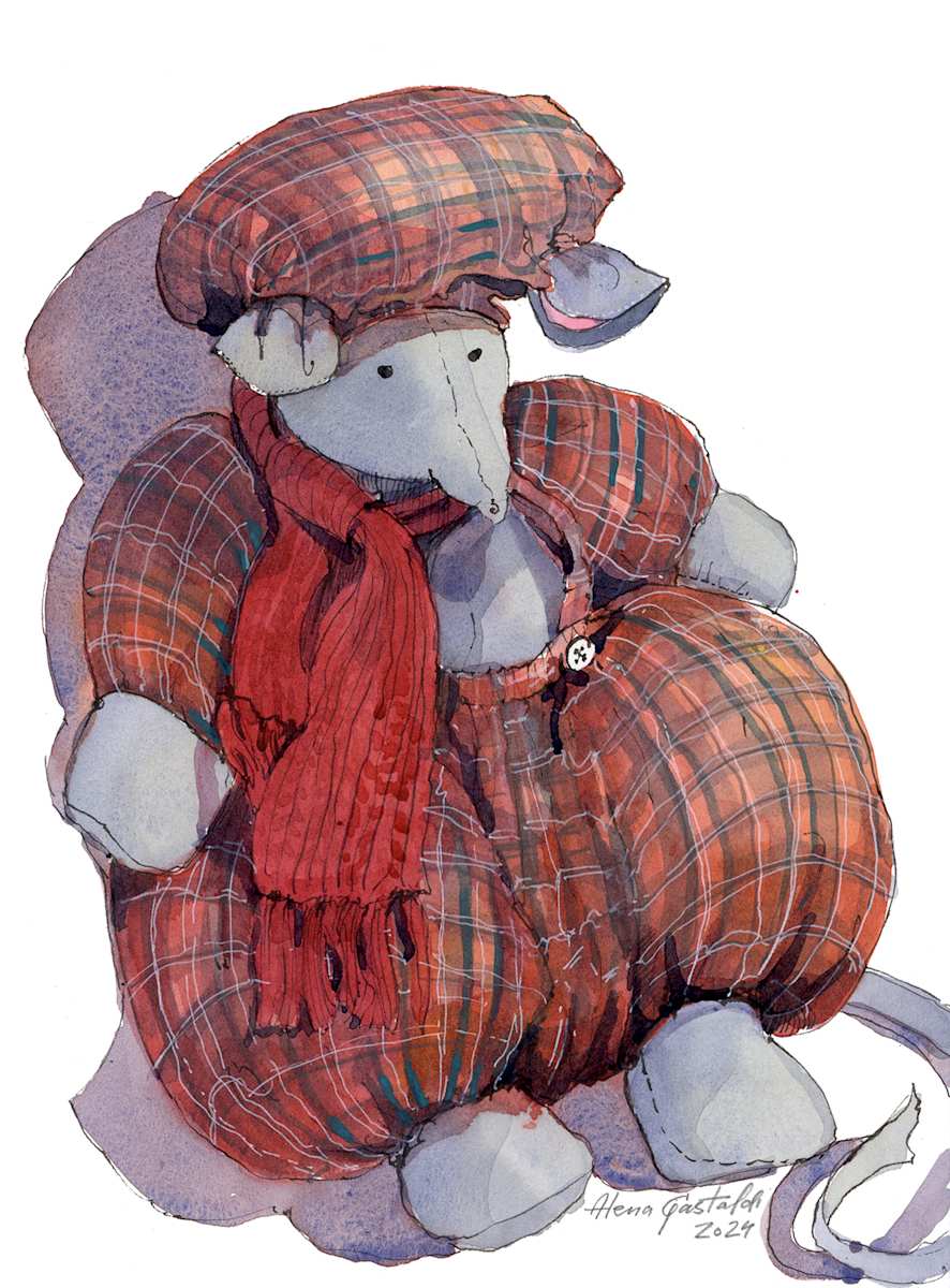 Mouse in tartan by Alena Gastaldi, Image 1.
