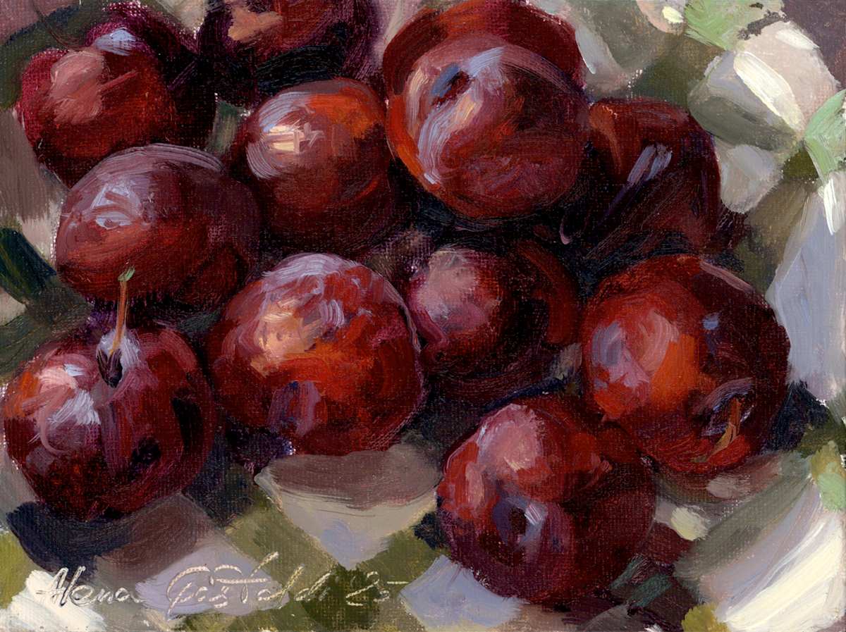 Red plums by Alena Gastaldi 
