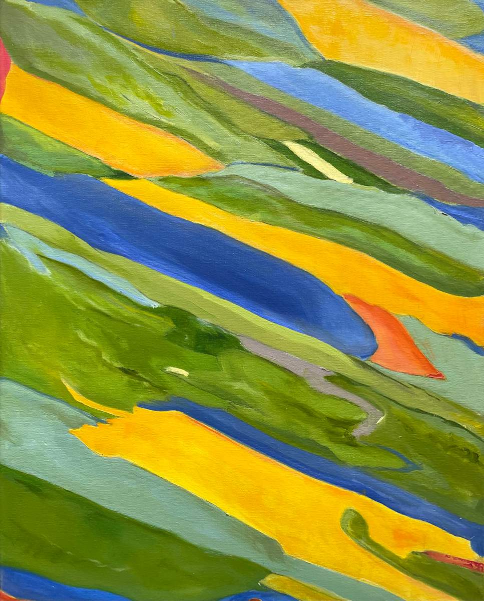 DOWN DRIFTING by Keith Wilson  Image: from landscape transfer where digital image distorted upon changing file size.