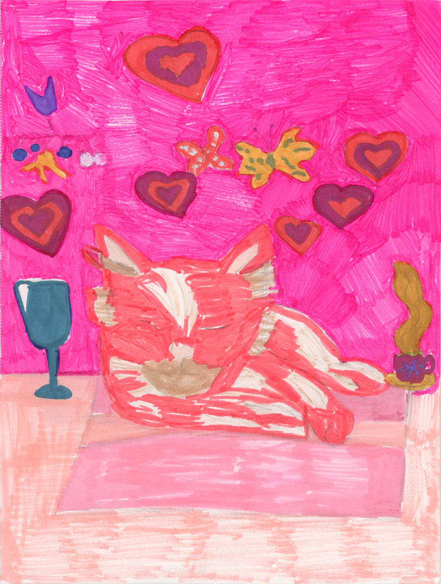 Kitty Resting on a Table by Jordan Lyons-Lau 