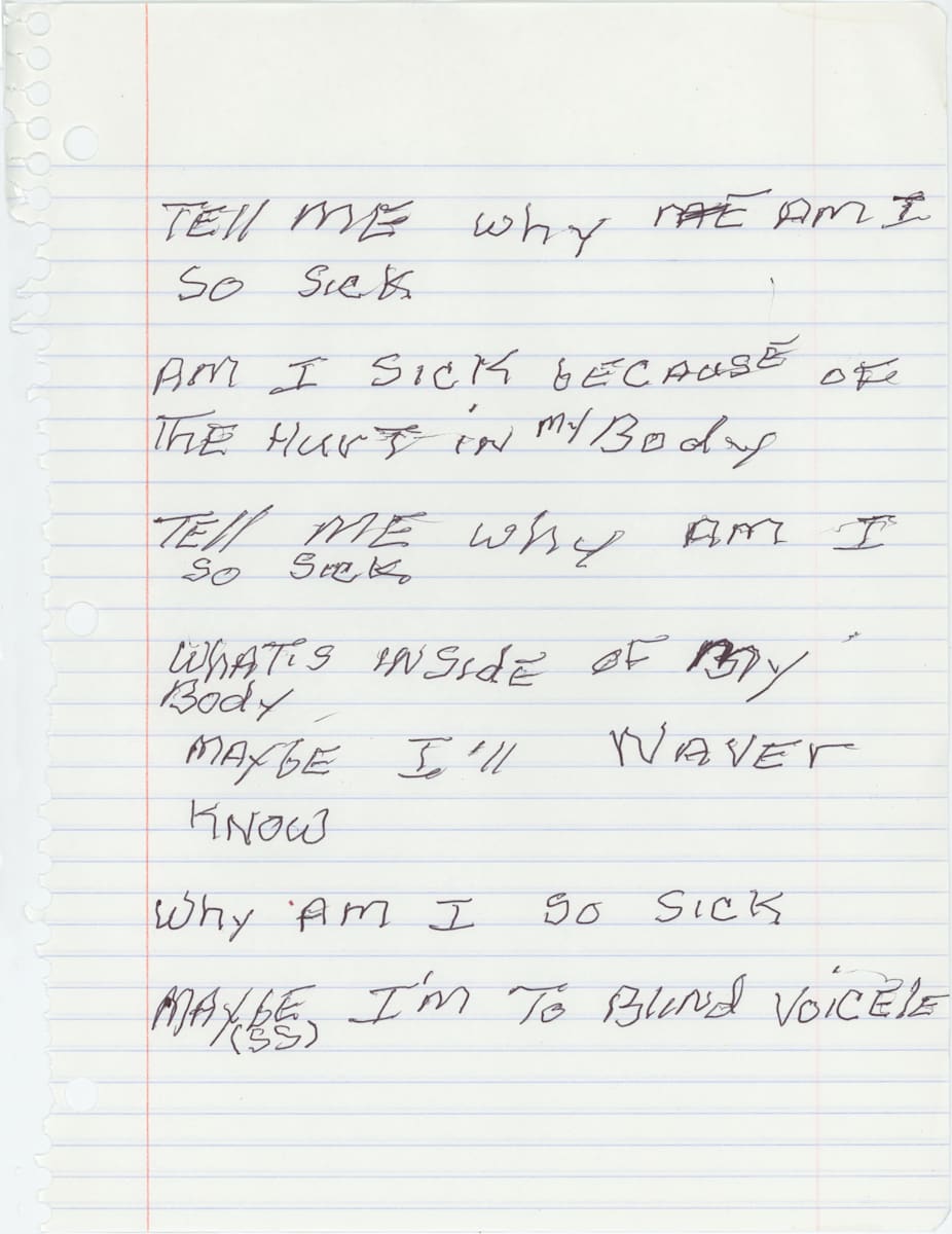 Untitled (Why am I so sick?) by George "Spaceman" Browning, Image 1.