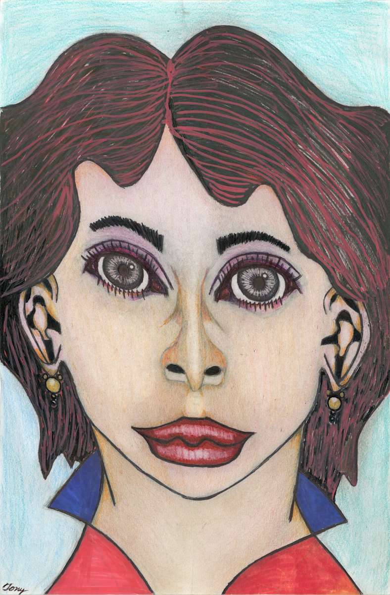 Untitled (Woman with Red Highlights) by Anthony Rhynes, Image 1.