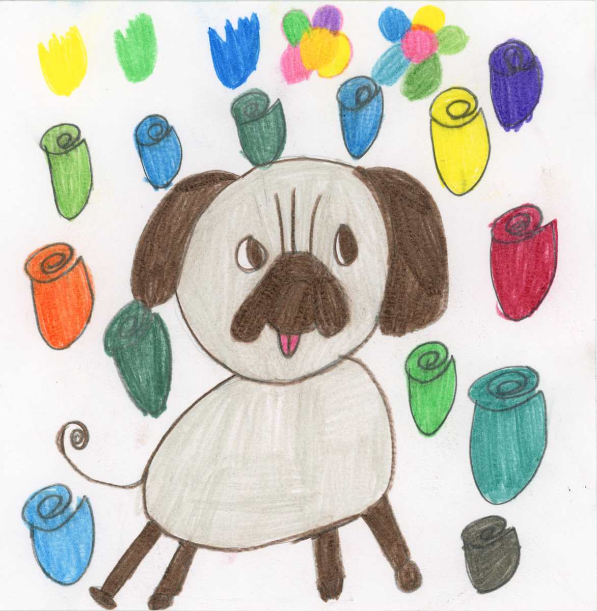 Flower Pug by Erika Vega, Image 1.