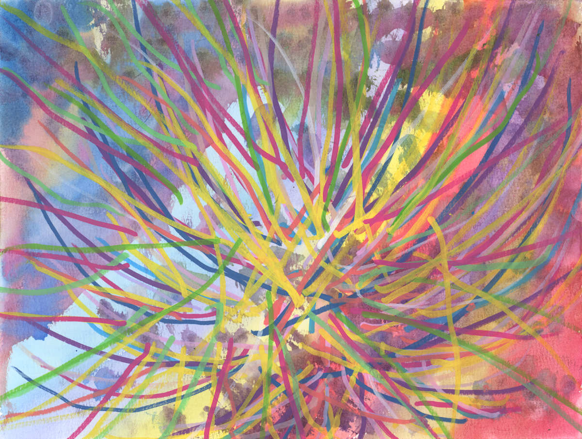 Untitled (abstract fireworks) by Isabel Garcia 