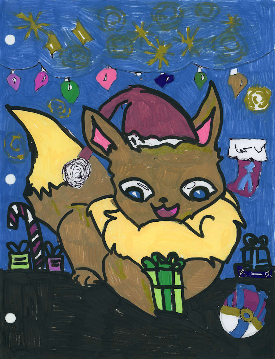 Untitled (Christmas Eevee) by Jordan Lyons-Lau 