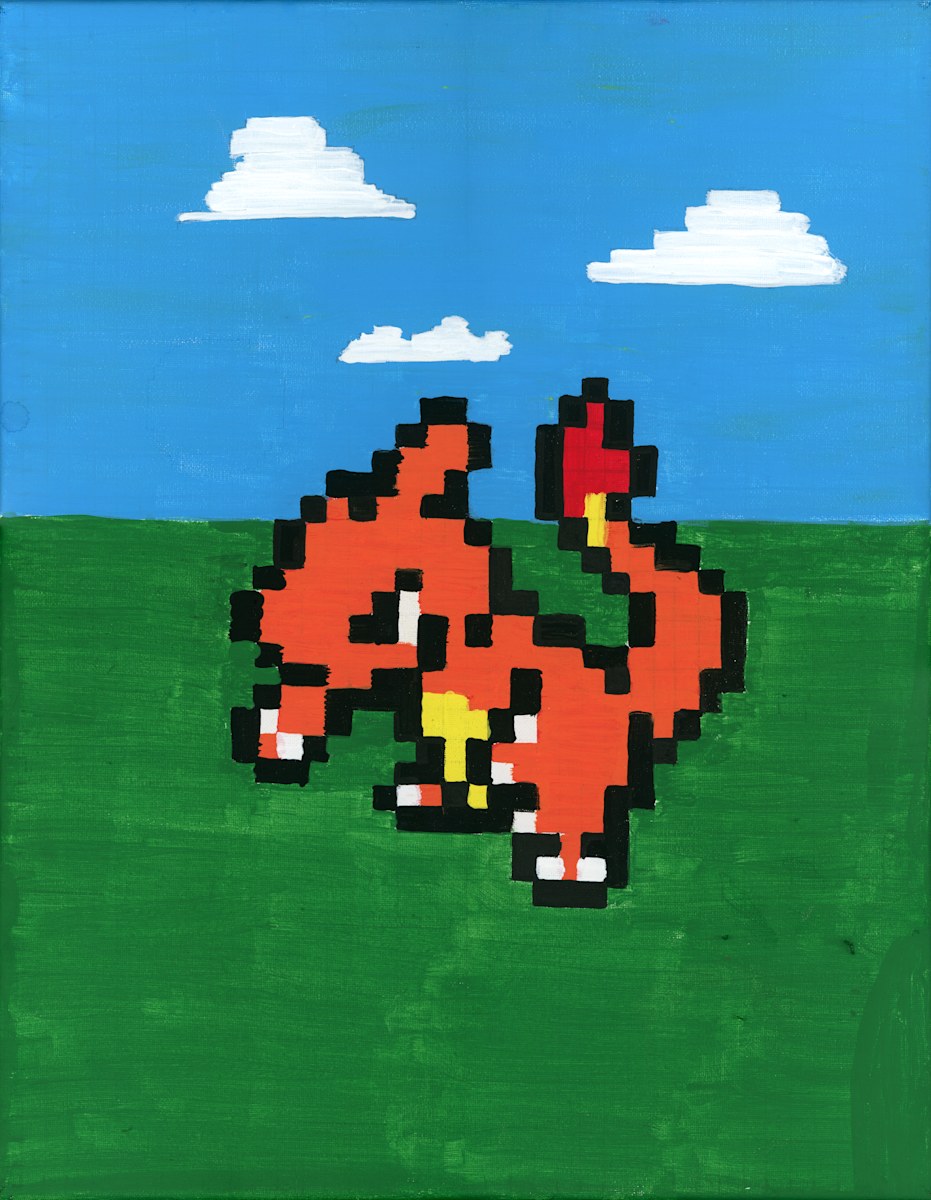 Pixel Charmeleon by Alexander Masis 
