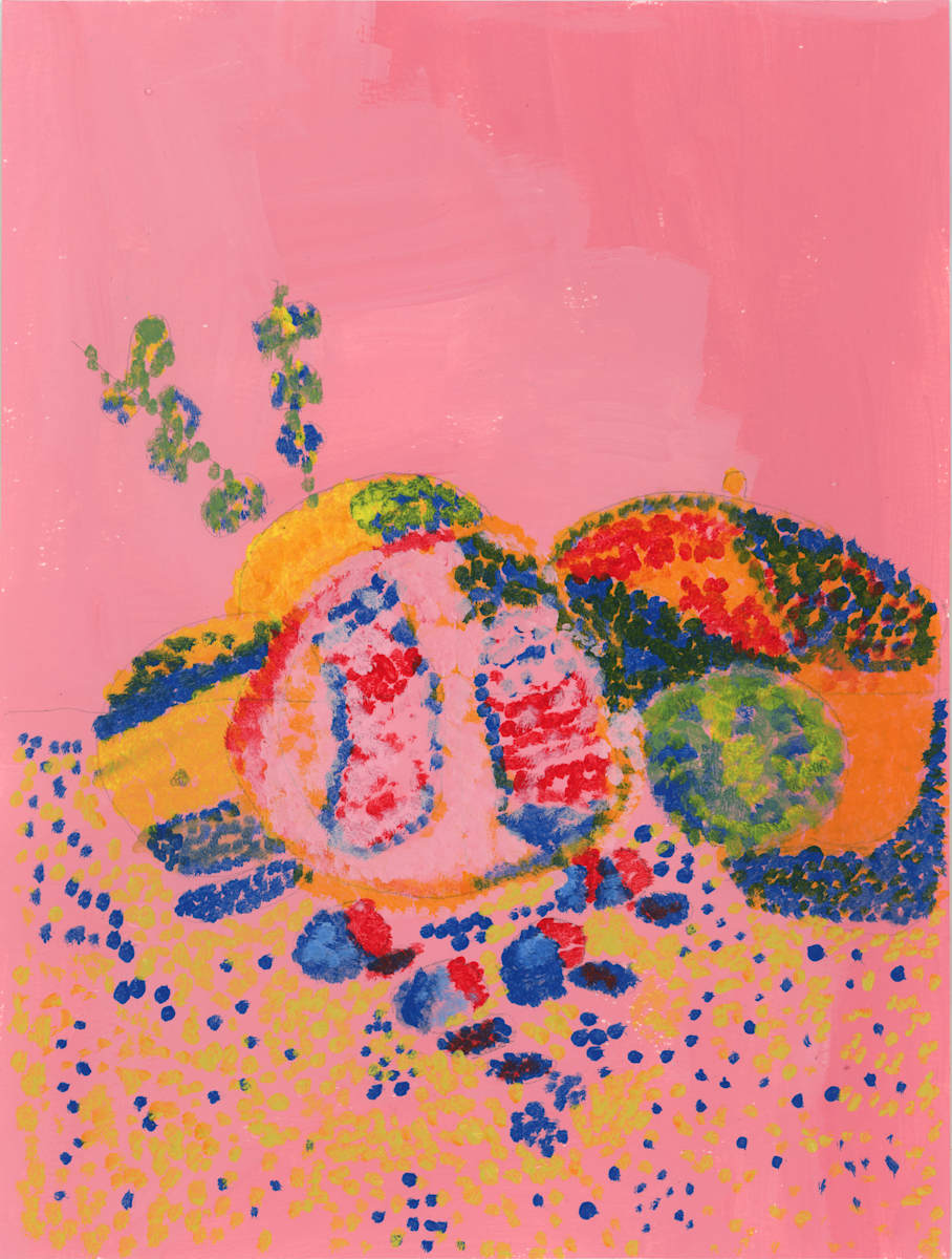 Untitled (pointillism still-life) by Samantha Giannini 