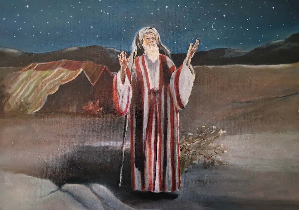 ABRAHAMIC COVENANT - Abraham Counting The Stars by Peggy Teague  Image: ABRAHAMIC Covenant